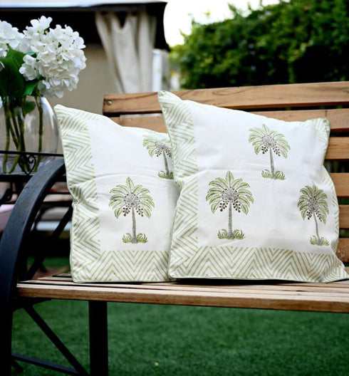 Elegant Hand Block Print Pure Cotton Cushion Covers (CU06)